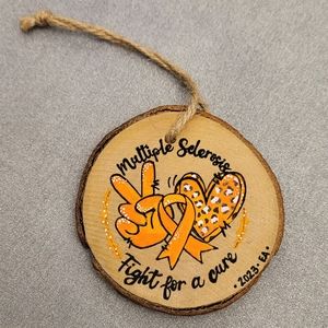 Hand Painted Ornament To Support Multiple Sclerosis